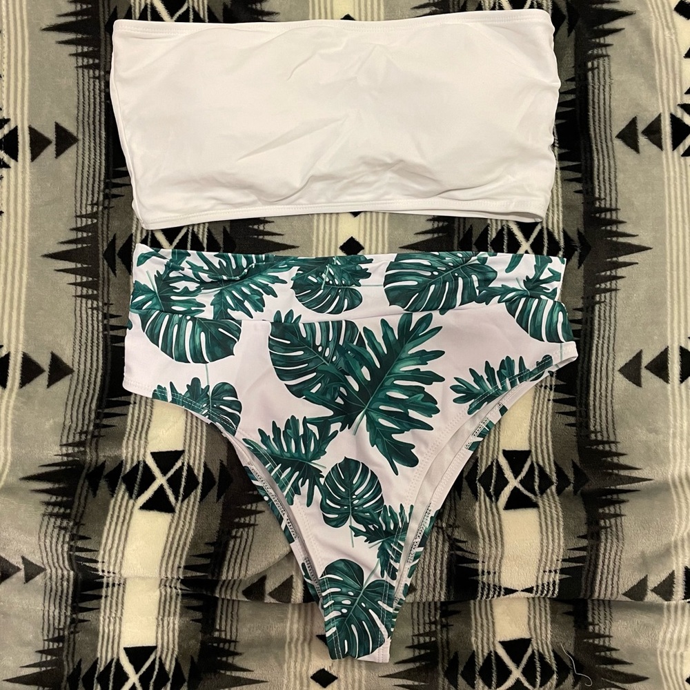 Hawaiian style bikini high waisted L